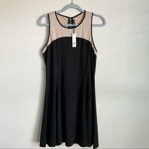 New Walter Baker Black and tan sleeveless dress, size M